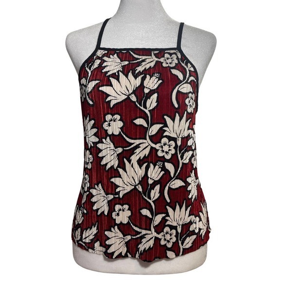 Topshop Tops - NWT Topshop Floral Hawaiian‎ Halter Crop Tank 8 Medium